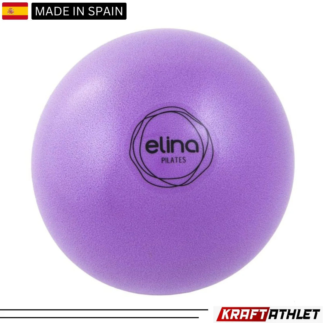 "Elina Pilates Yoga Soft Ball – 14 cm durable vinyl ball designed to enhance balance, flexibility, and core strength during Pilates and yoga exercises."

