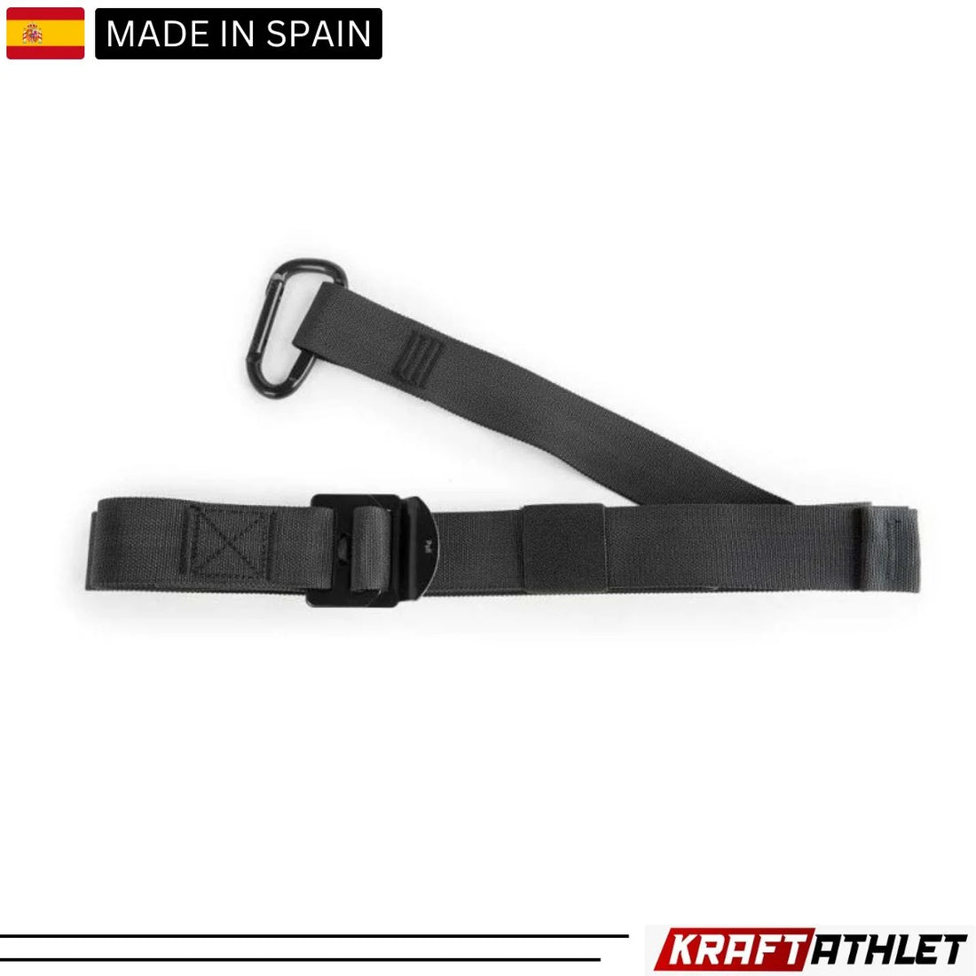 "Elina Pilates Box Strap – durable, adjustable strap designed for secure foot positioning during Pilates Reformer exercises."

