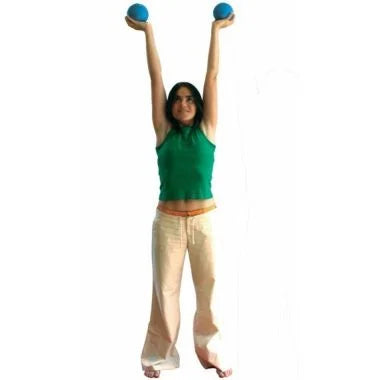 "Elina Pilates Oxygen Balls – set of two 0.5kg weighted balls designed to enhance strength, balance, and coordination during Pilates and functional training exercises."

