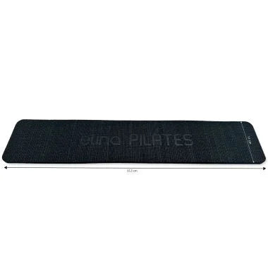 "Elina Pilates Mini Anti-Slip Pad – slim, black pad designed to enhance grip and stability during Pilates exercises on various equipment."

