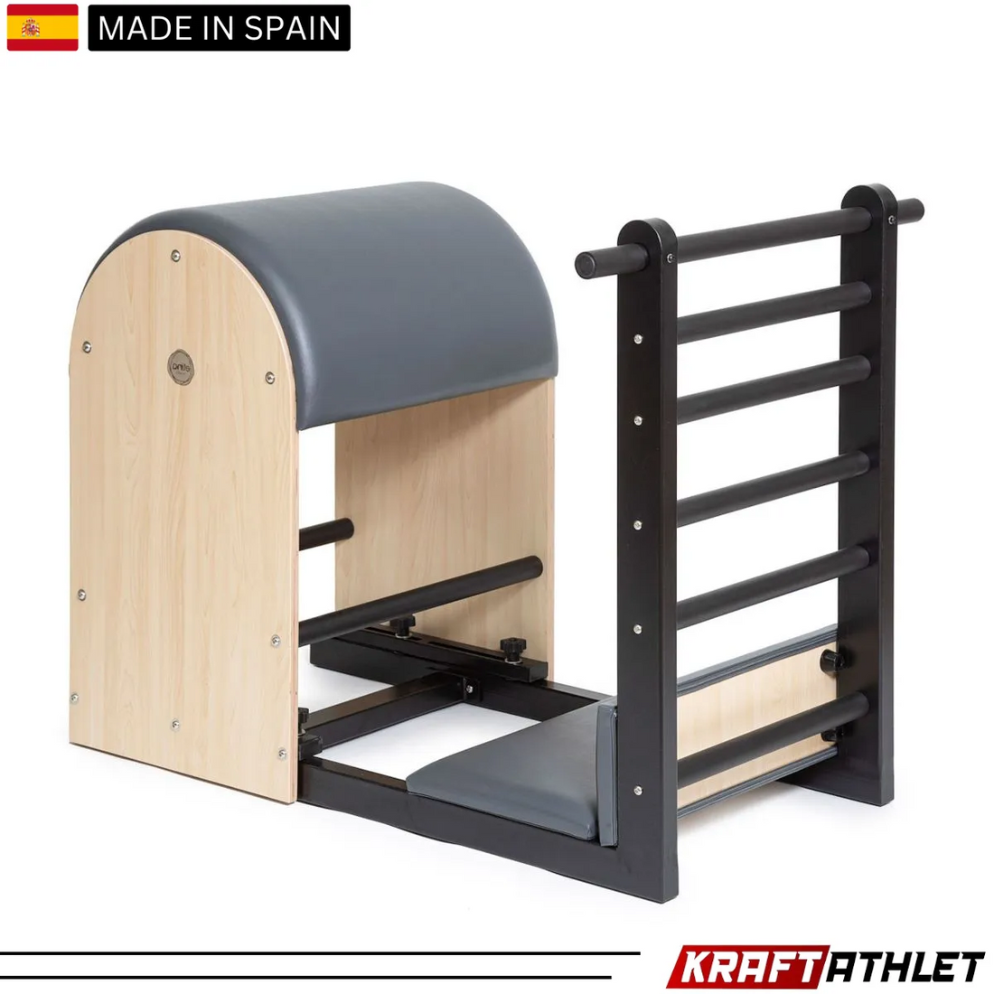 "Elina Pilates Elite Steel Base Ladder Barrel for core workouts and flexibility training."

