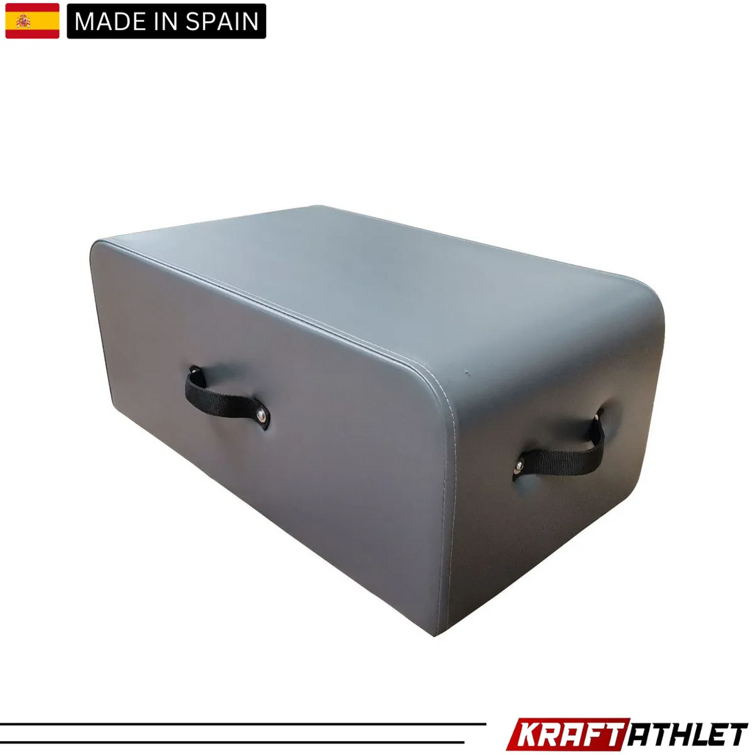 "Elina Pilates Medium Box with Grey Upholstery for balance and core training."

