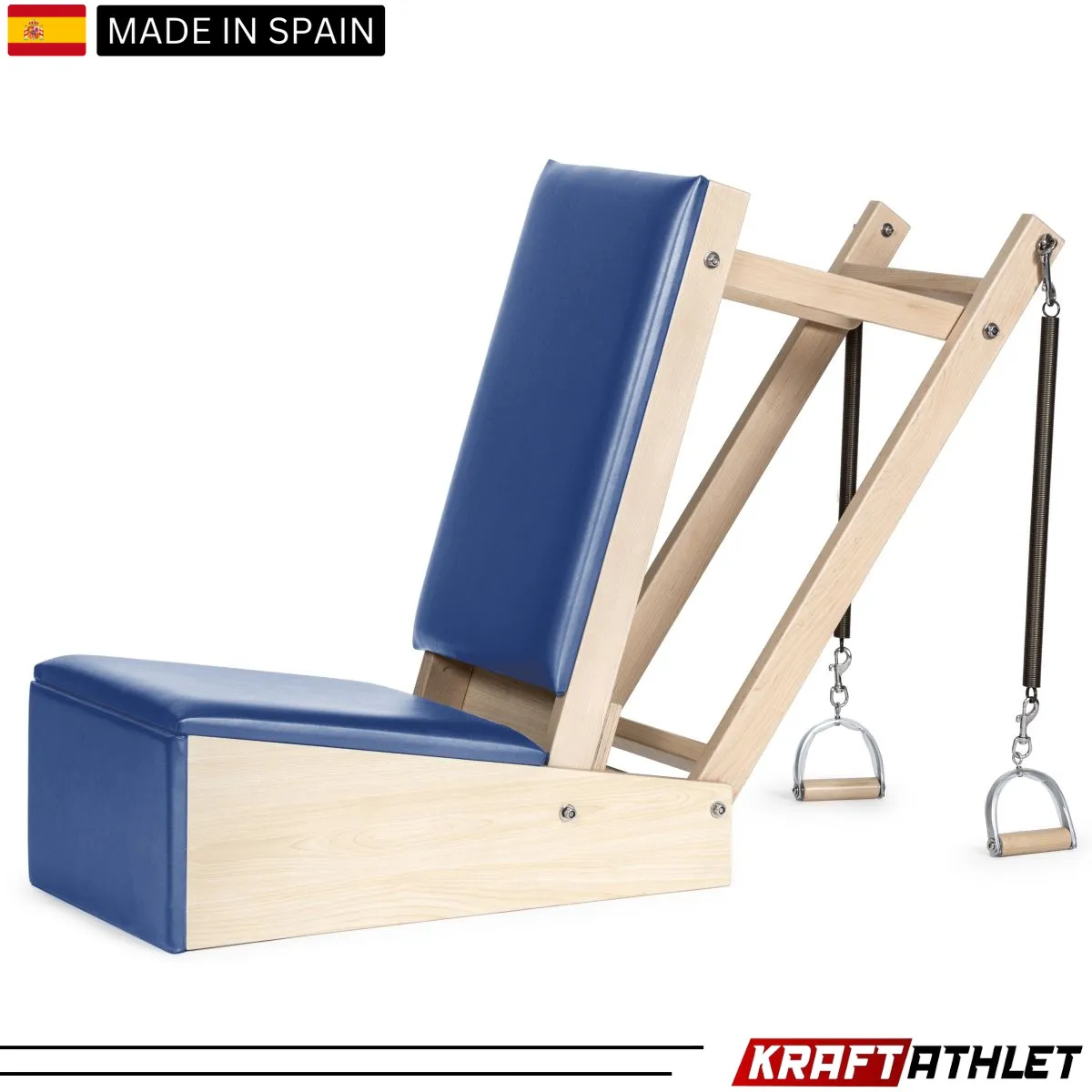 "Elina Pilates Baby Chair – Sturdy wooden Pilates chair for enhanced stability and workout support."


