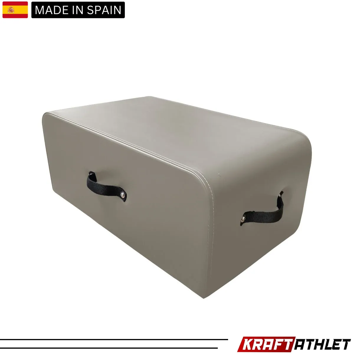 "Elina Pilates Medium Box with Grey Upholstery for balance and core training."

