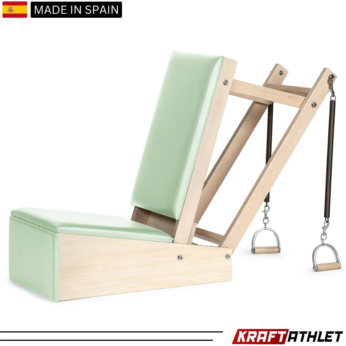 "Elina Pilates Baby Chair – Sturdy wooden Pilates chair for enhanced stability and workout support."

