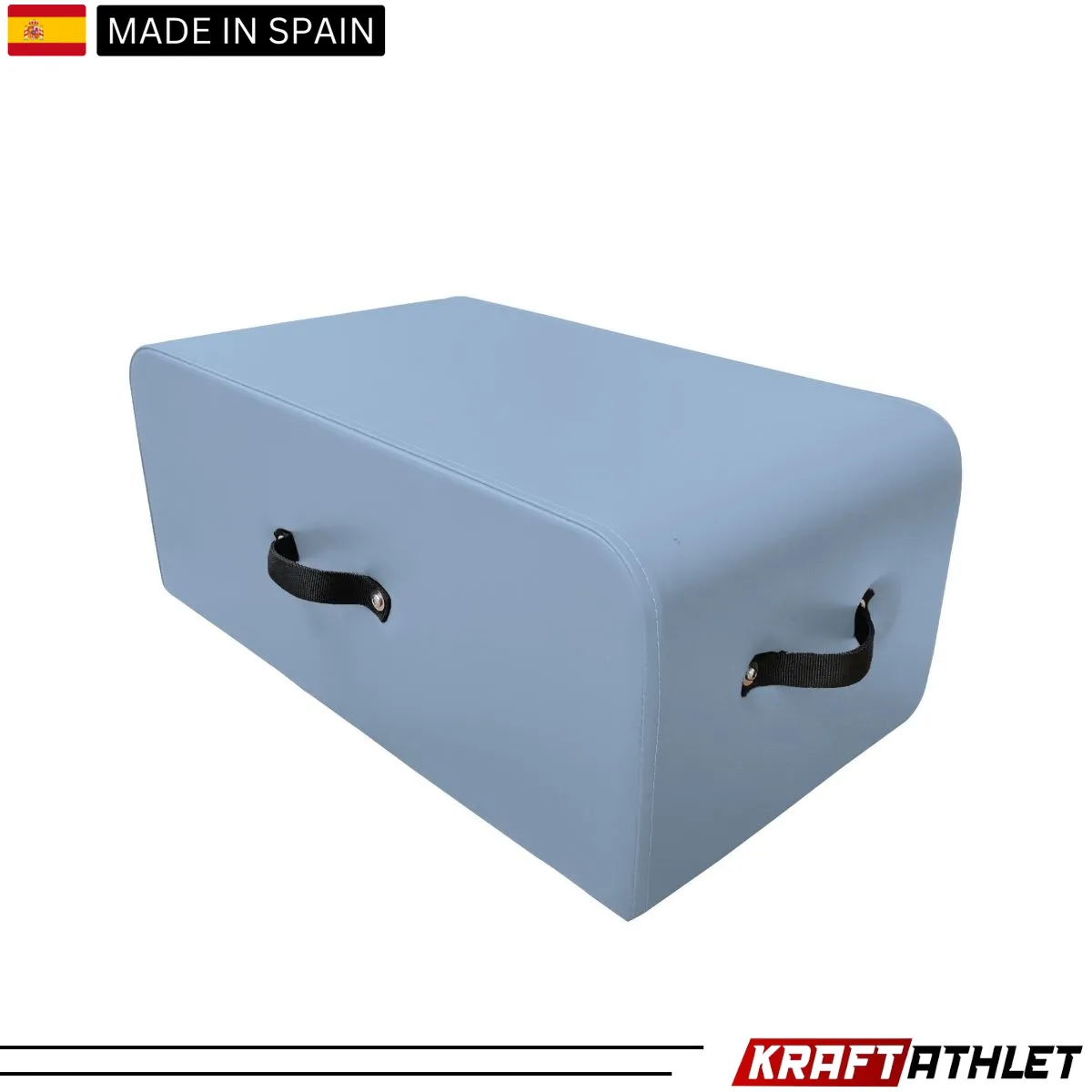 "Elina Pilates Medium Box with Grey Upholstery for balance and core training."

