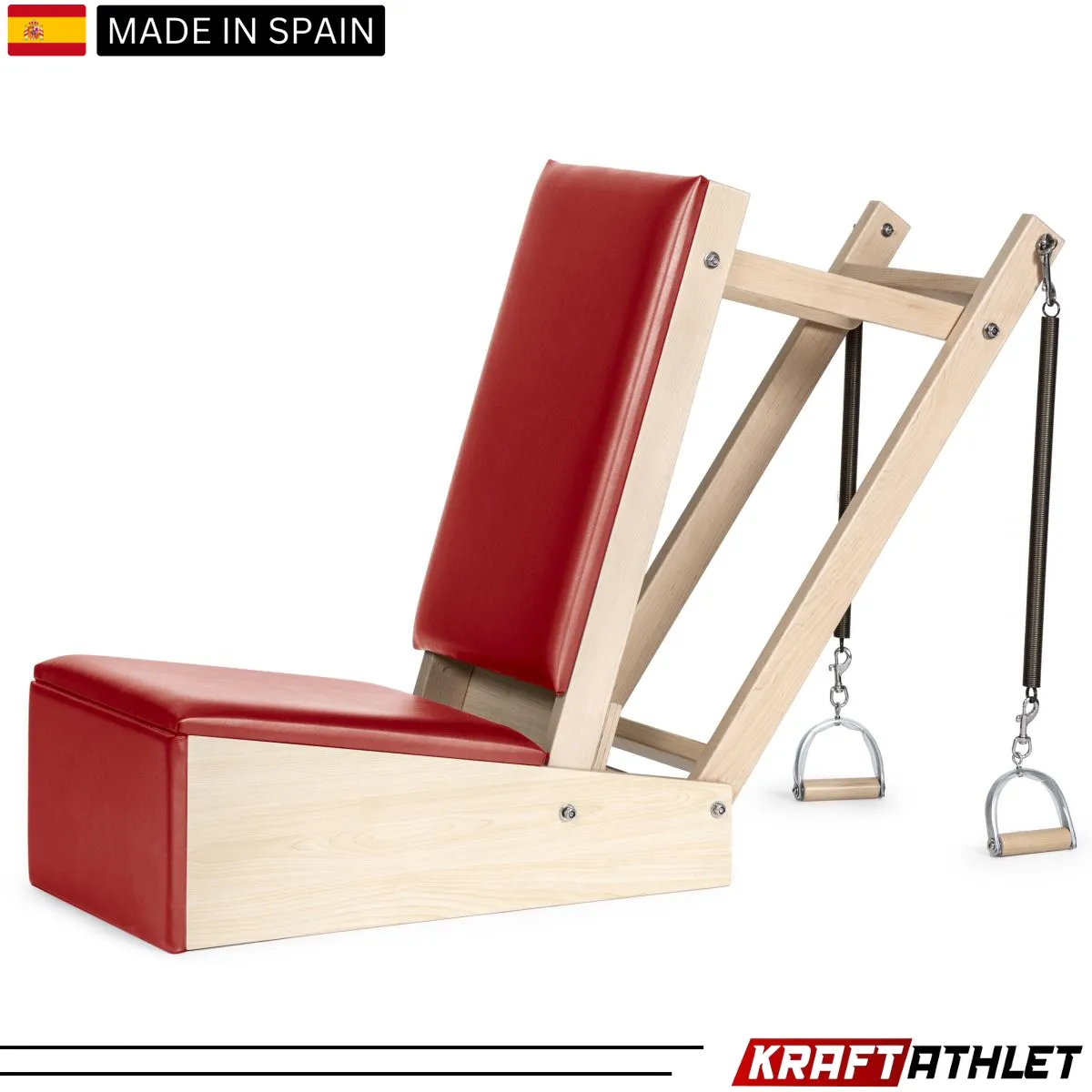 "Elina Pilates Baby Chair – Sturdy wooden Pilates chair for enhanced stability and workout support."

