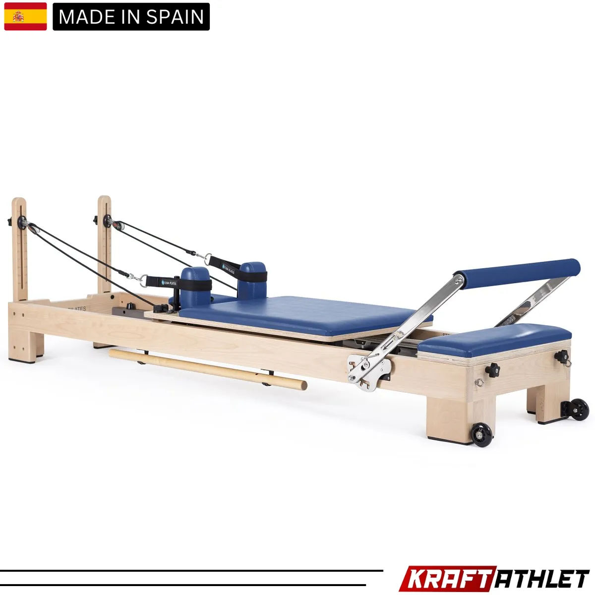 "Elina Pilates Lignum Reformer – Elegant wooden Pilates reformer for strength and flexibility training."

