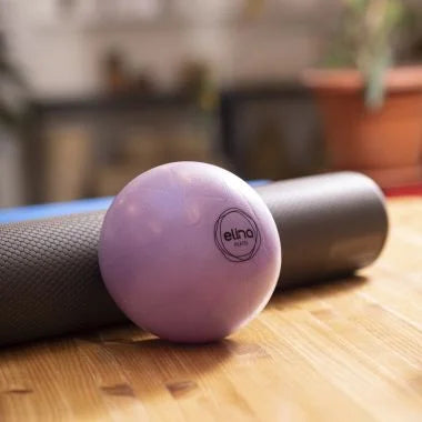 "Elina Pilates Yoga Soft Ball – 14 cm durable vinyl ball designed to enhance balance, flexibility, and core strength during Pilates and yoga exercises."

