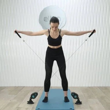 "Elina Pilates Training Cord – set of two portable resistance bands designed for full-body workouts at home, travel, or studio use."

